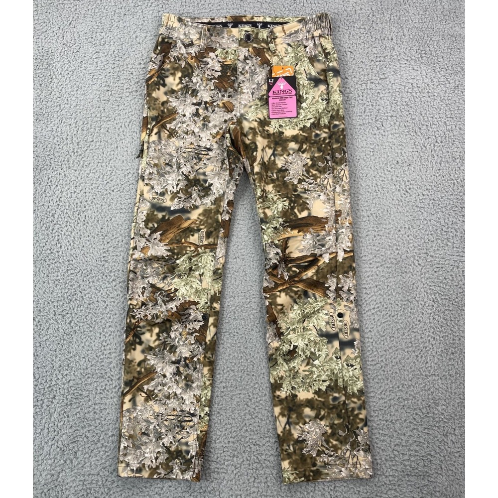 King's Womens Large XKG Ridge Camo Pants Desert Shadow Hunting (Inseam 32) - NWT